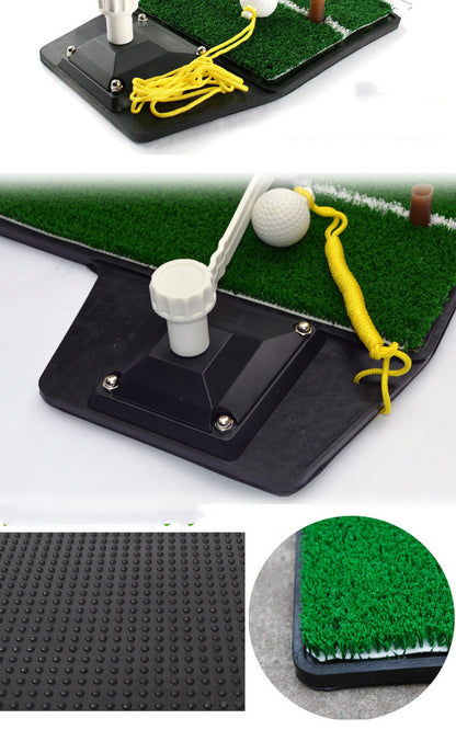 Swing Golf Pad With Rotating Stick