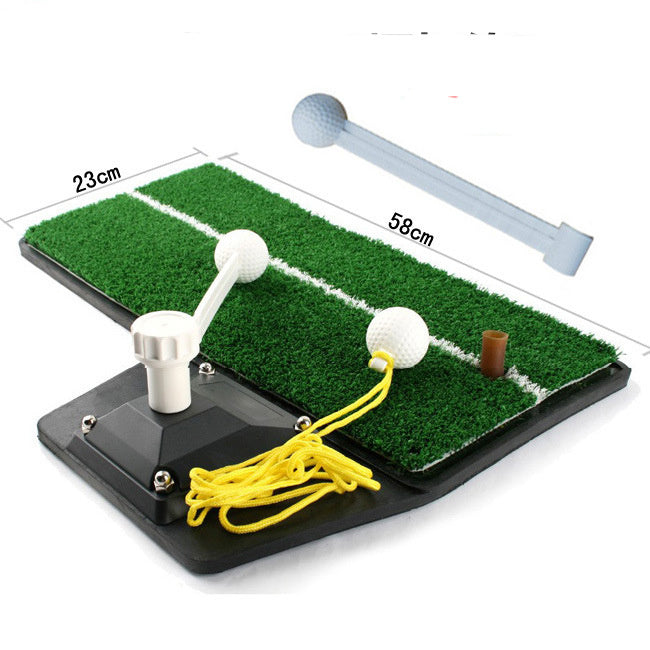 Swing Golf Pad With Rotating Stick