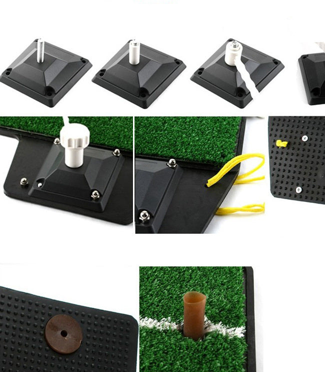 Swing Golf Pad With Rotating Stick